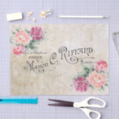 Vintages Pink-Rose-Tissue Paper Seidenpapier (Handwerk)