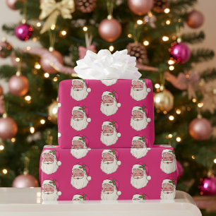 Vintages Pink Weihnachts-Wrackpapier Geschenkpapier