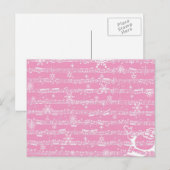 Vintages Pink Weihnachtsblatt Feiertagspostkarte (Vorne/Hinten)