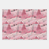 Vintages Pink Weihnachtswackelpapier Geschenkpapier Set (Vorderseite 3)