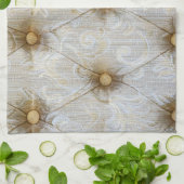 Vintages Pintuckgewebe Küche Geschirr Handtuch (Gefaltet)