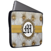 Vintages Pintuckgewebe Monogram 15" Laptop Case (Vorne Rechts)