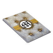 Vintages Pintuckgewebe Monogram Erstnotiert Buch (Rechte Seite)