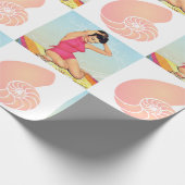 Vintages Pinup-Mädchen-und Geschenkpapier (Ecke)