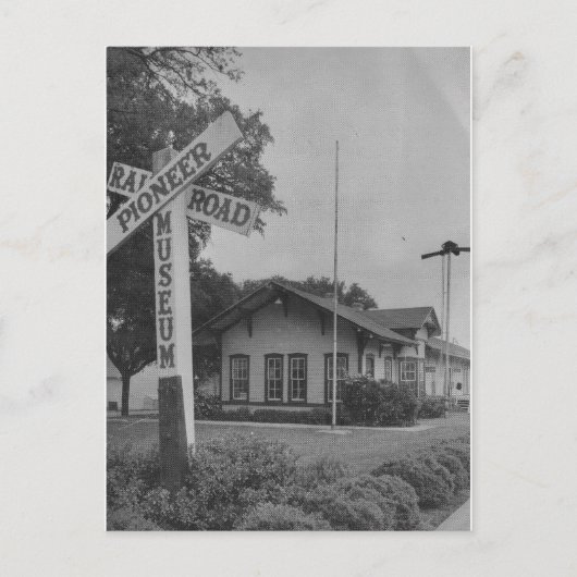 Vintages Pioneer Eisenbahnmuseum Postkarte (Vorderseite)