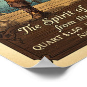 Vintages Pirate-Gewürz-Rum-Werbeplakat Poster (Ecke)