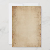 Vintages Pirate Skull Halloween-Party Einladung (Rückseite)