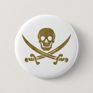 Vintages Piraten Button