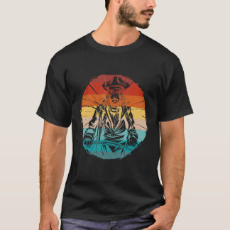 Vintages Piraten-History-Zeichen Blackbeard Cool T-Shirt