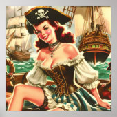 Vintages PiratenButton Poster (Vorne)