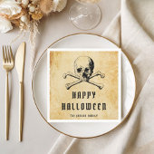 Vintages Piratenschädel und KnochenHalloween Serviette
