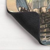Vintages Piratenschiff, Galleon-Segeln auf dem Oze Mousepad (Ecke)