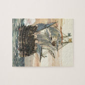 Vintages Piratenschiff, Galleon-Segeln auf dem Oze Puzzle (Horizontal)