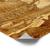 Vintages Piratenschiff Poster (Ecke)