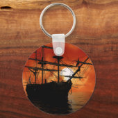 Vintages Piratenschiff Schlüsselanhänger (Vorderseite)