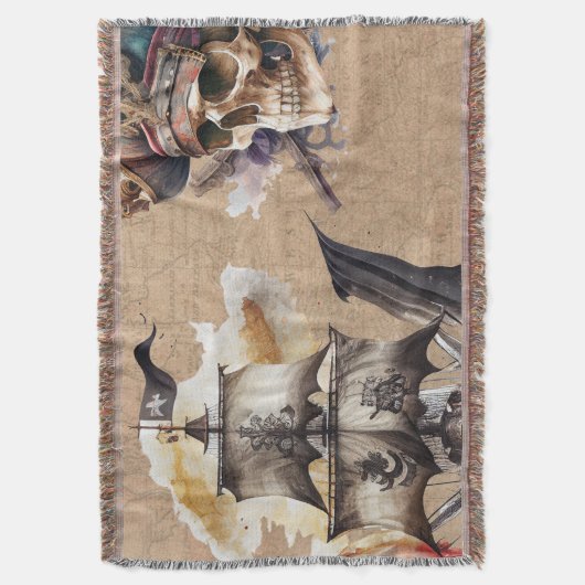 Vintages Piratenthema Decke (Vorderseite Vertikal)