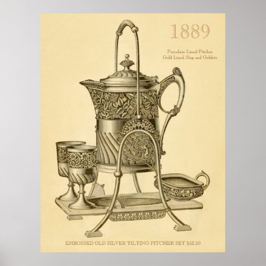 Vintages Pitcher-Set Poster (Vorne)
