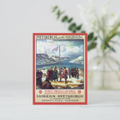 Vintages Pittsburgh am Anfang Postkarte (Stehend Vorderseite)