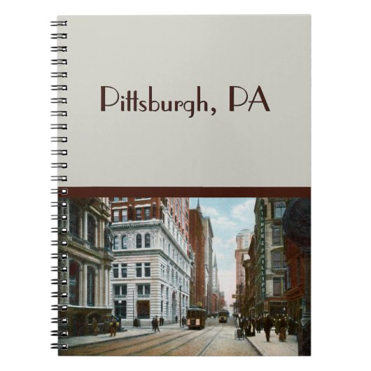 Vintages Pittsburgh-Notebook Notizblock (Vorderseite)