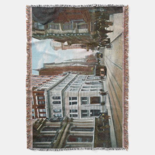 Vintages Pittsburgh, PA Throw Blanket Decke (Vorderseite Vertikal)