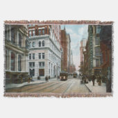 Vintages Pittsburgh, PA Throw Blanket Decke (Vorderseite)