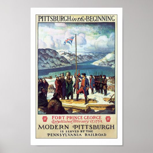 Vintages Pittsburgh PA Travel Poster Print (Vorne)