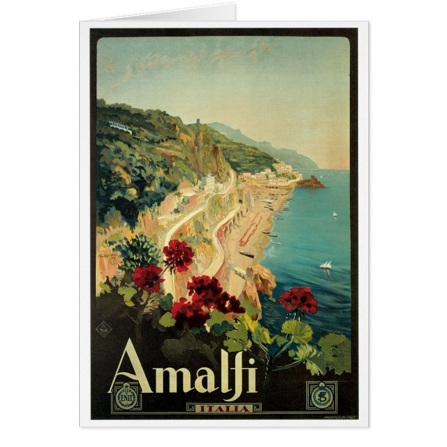 Vintages Plakat Amalfis, Italien (Vorne)