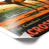 Vintages Plakat der Commonwealth Railways Fotodruck (Ecke)