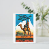 Vintages Plakat der Commonwealth Railways Postkarte (Stehend Vorderseite)