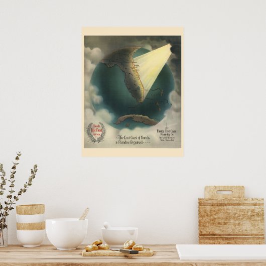 Vintages Plakat der Florida Bahn (Küche)