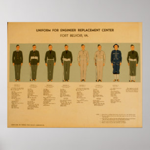 Vintages Plakat der Militäruniform-1942 WPA