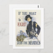 Vintages Plakat für die Frauenförderung Postkarte (Vorne/Hinten)