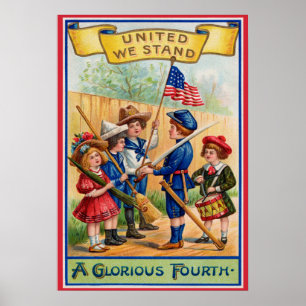 Vintages Plakat Julis vierter