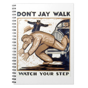 Vintages Plakat - nicht tun Jay-Weg Notizblock