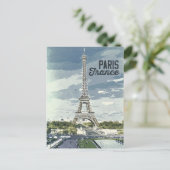 Vintages Plakat Paris, Frankreich Postkarte (Stehend Vorderseite)