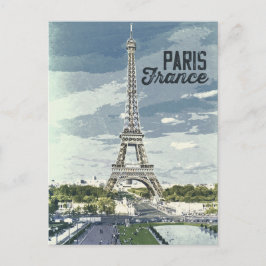 Vintages Plakat Paris, Frankreich Postkarte