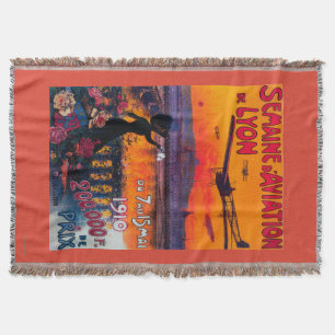Vintages Plakat Semaine d Luftfahrt-Des Lyon Decke