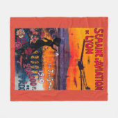 Vintages Plakat Semaine d Luftfahrt-Des Lyon Fleecedecke (Vorderseite (Horizontal))