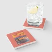 Vintages Plakat Semaine d Luftfahrt-Des Lyon Steinuntersetzer (Seitenansicht)