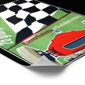 Vintages Plakatwettrennen Italien Monza Poster (Ecke)