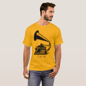 Vintages Plattenspieler-T-Shirt T-Shirt (Vorne ganz)