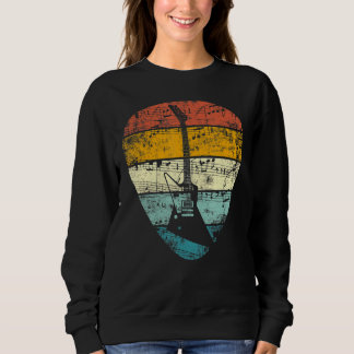 Vintages Plektrum Retro Gitarrist Bassist Sweatshirt