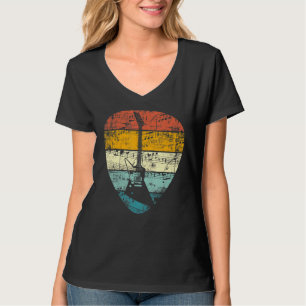Vintages Plektrum Retro Gitarrist Bassist T-Shirt