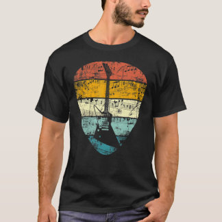 Vintages Plektrum Retro Gitarrist Bassist T-Shirt