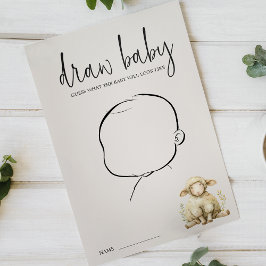 Vintages Plush Animals Baby Shower Zeichne Baby Ga Flyer