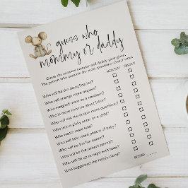 Vintages Plush Animals Kinderdusche Mommy Daddy Ga Flyer