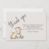 Vintages Plush Kinderzimmer Tiere Ankündigung (Rückseite)