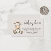 Vintages Plush-Kinderzimmer Tiere Babyschaum-Dusch Mitteilungskarte (Vorderseite/Rückseite Beispiel)