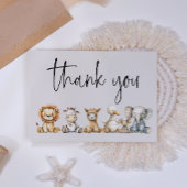 Vintages Plush Kinderzimmer Tiere Kinderdusche Dankeskarte