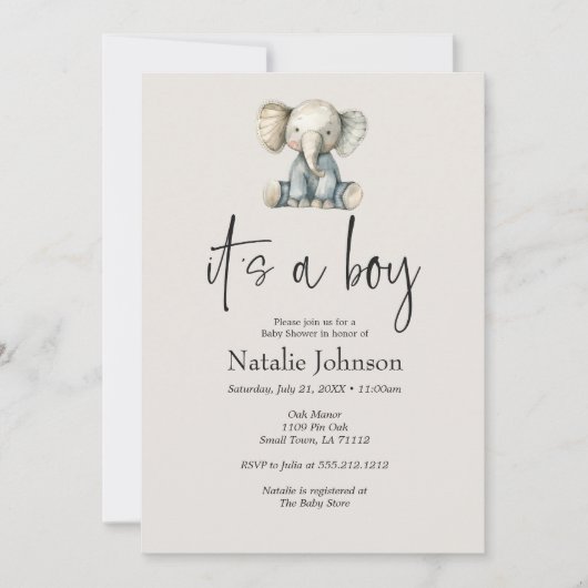 Vintages Plush Kinderzimmer Tiere Kinderdusche Einladung (Vorderseite)